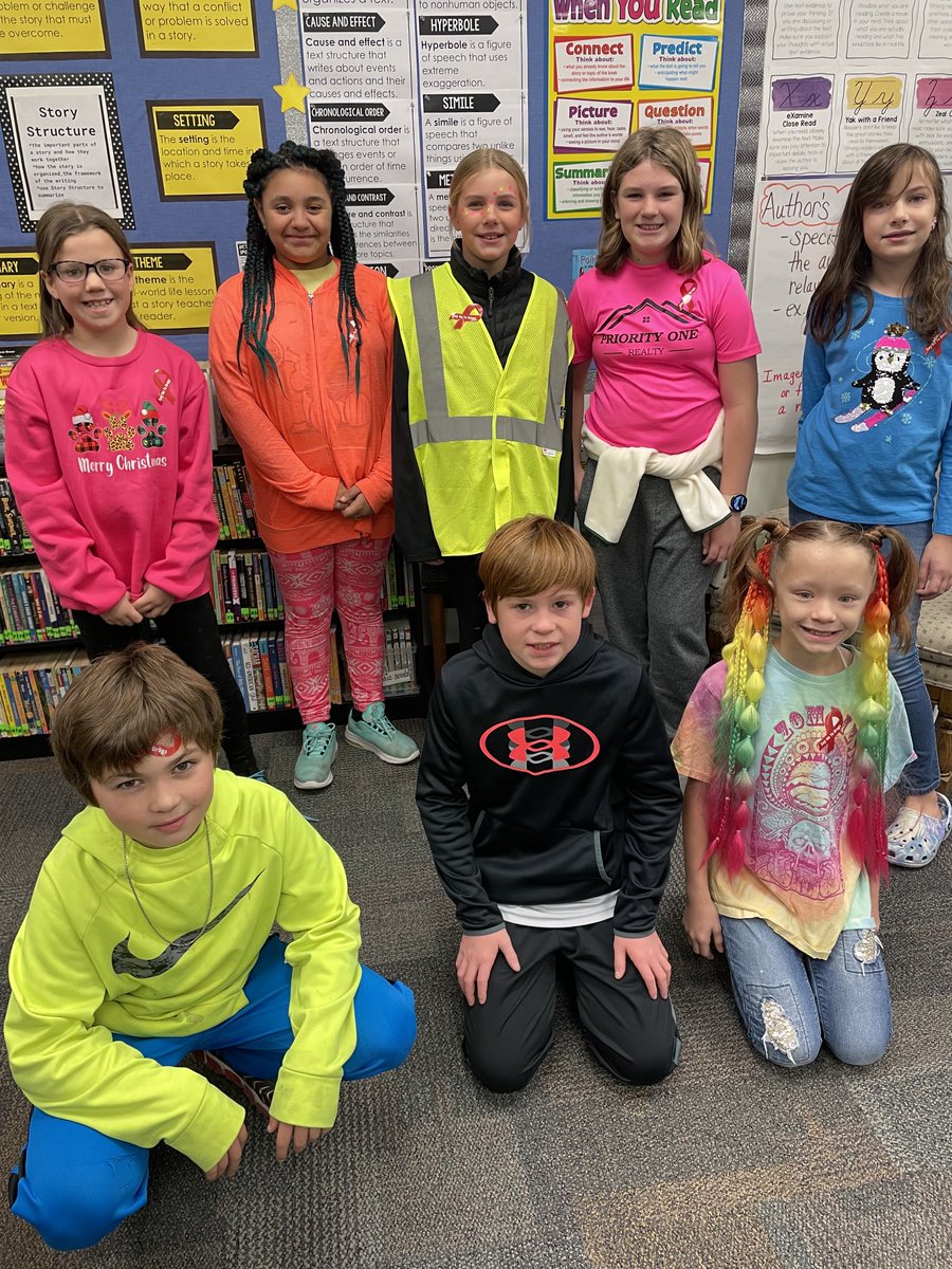 KlotzkKlotz's tweet image. Neon Day w/ bright students! #SpoofhoundPride #RedRibbonWeek