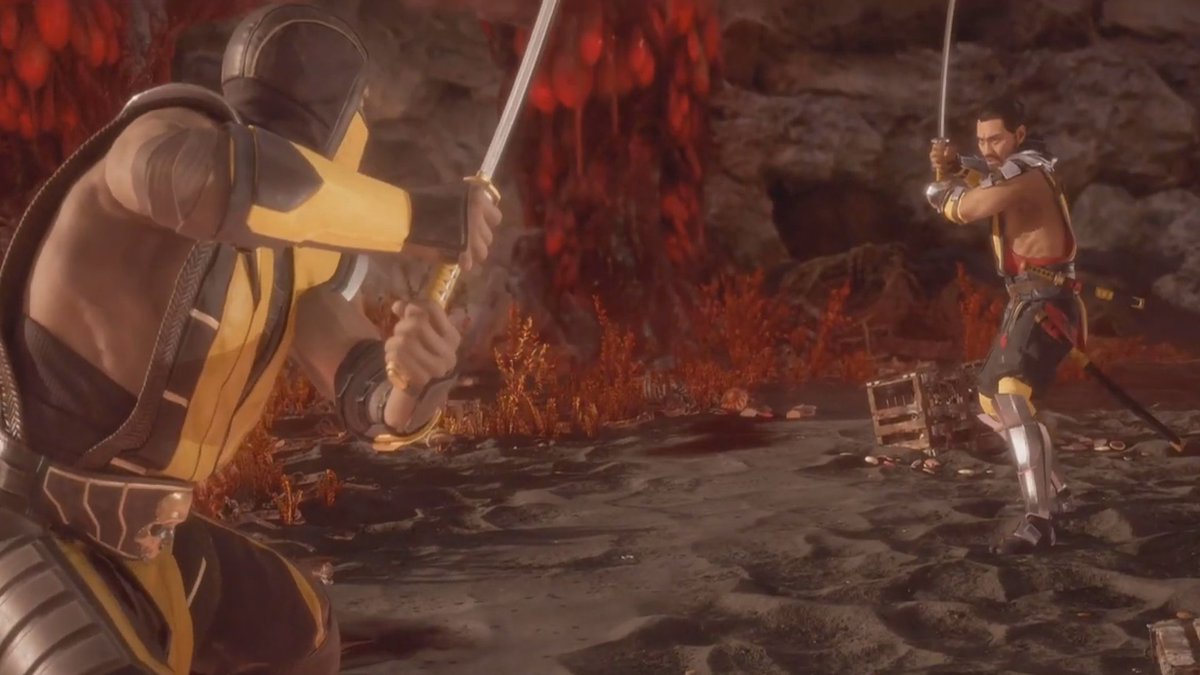 4thSnake's tweet image. Scorpion's always fighting himself these days...