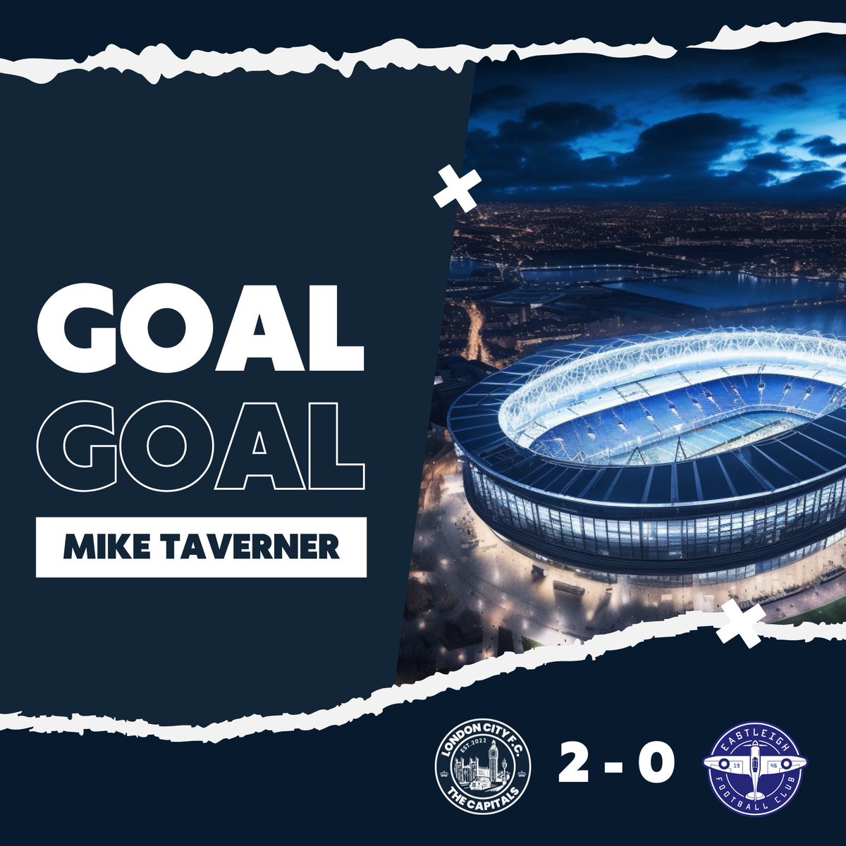 JamieTarrant's tweet image. London City stadium, home shirt and match graphics. This is going to be a tasty save! 🔵⚪️ #FM24 #CustomClub