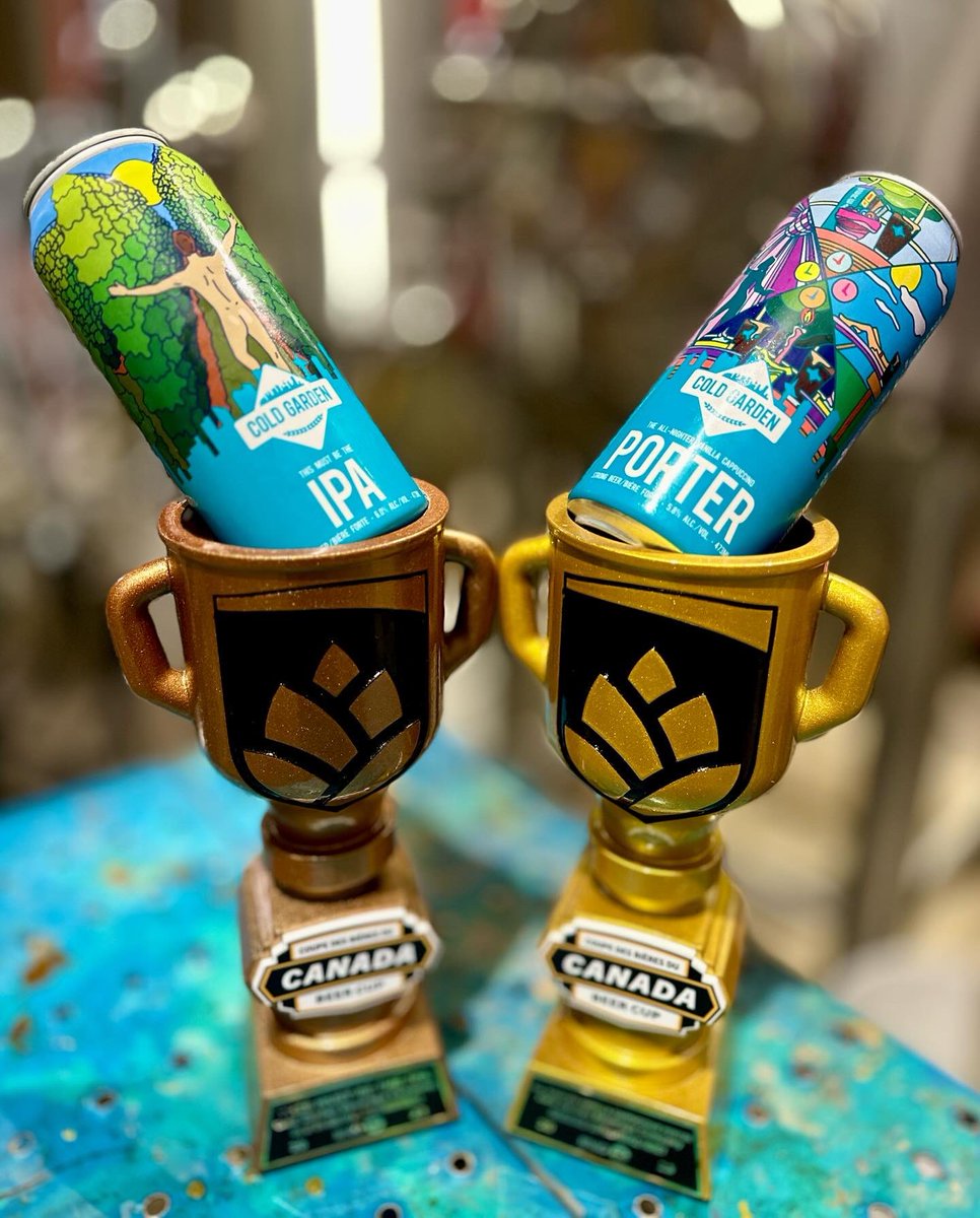Cold Garden (@cold_garden) on Twitter photo We are THRILLED to take home some hardware from the <a href="/canadabeercup/">canadabeercup</a> 🏆
The All-Nighter Vanilla Cappuccino Porter won GOLD for best chocolate/coffee/maple/honey beer in Canada! 🙌🥇
This Must Be The IPA won BRONZE! 🤯🥉(IPA under 6% ABV)
HUGE CONGRATS TO ALL THE WINNERS!!! 🍻🎉 We are THRILLED to take home some hardware from the <a href="/canadabeercup/">canadabeercup</a> 🏆
The All-Nighter Vanilla Cappuccino Porter won GOLD for best chocolate/coffee/maple/honey beer in Canada! 🙌🥇
This Must Be The IPA won BRONZE! 🤯🥉(IPA under 6% ABV)
HUGE CONGRATS TO ALL THE WINNERS!!! 🍻🎉