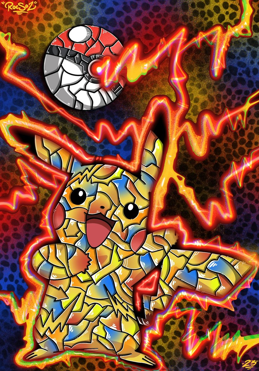 rocsolmiami's tweet photo. Pikachu got that stained glass, electric thunder shock ⚡️⚡️⚡️

#rocsol #rocsolmiami #pokemon https://t.co/TrB48eTrdV