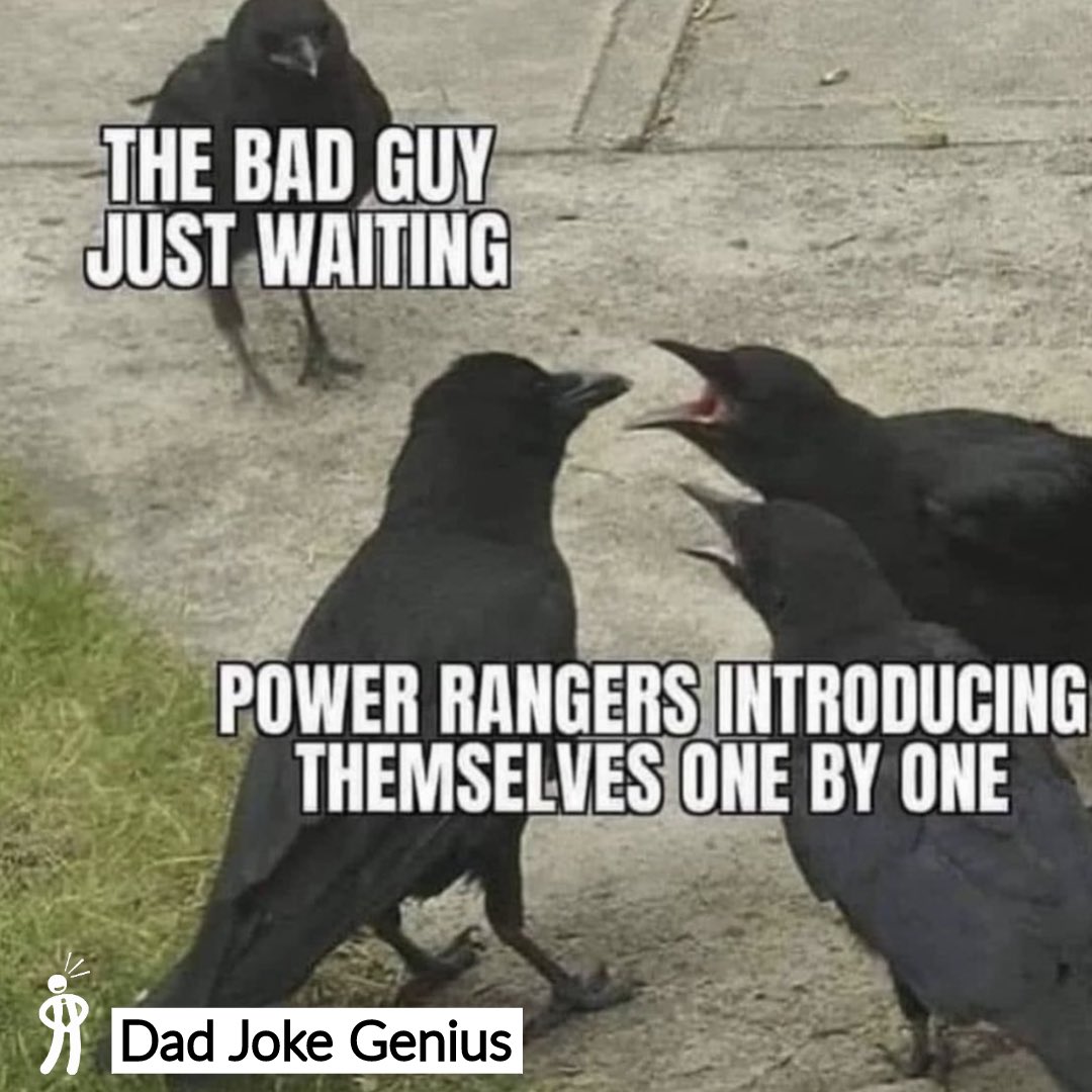 Ironicaleguy's tweet photo. @PowerRangers #dadjokes #dadjokegenius https://t.co/9FFAzFSUsu