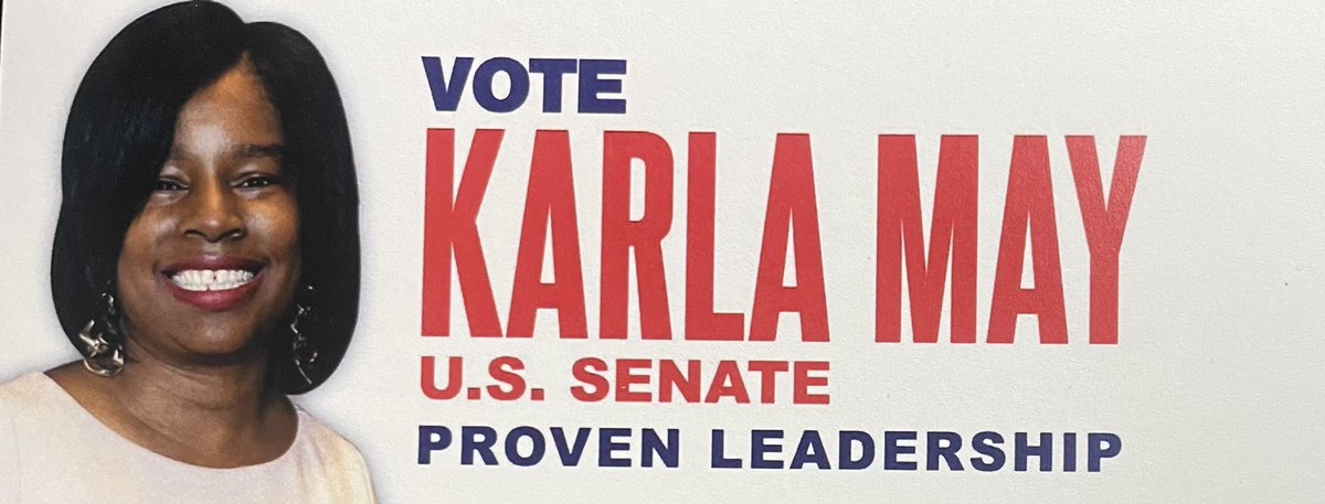 SenAngelaMosley's tweet photo. Introducing Karla May, a force to be reckoned with! She’s fearlessly running to oust Josh Hawley and I’ve seen her give the Republicans hell on the floor. Not just that, she’s dedicated to serving her community tirelessly! Spread the word and let’s all vote for Karla May! https://t.co/HgGsl7emMi