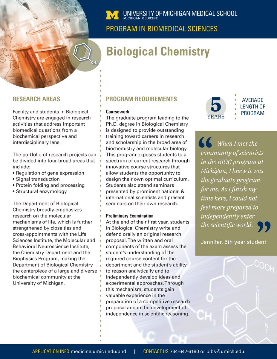 Join the cutting edge of biochemistry - apply to University of Michigan Biological Chemistry’s PhD program!

medicine.umich.edu/medschool/educ…

Great people, great science, great careers. 
Applications accepted through Dec 1.