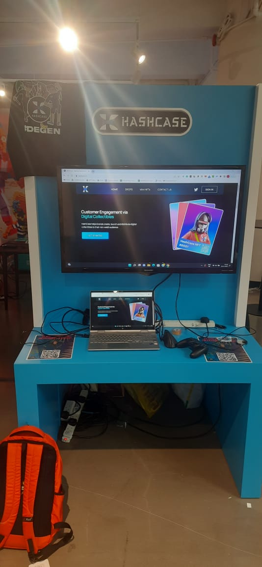 hash_case's tweet image. Booth snapshot of Hashcase 😍 at #HongKongFinTechWeek2023