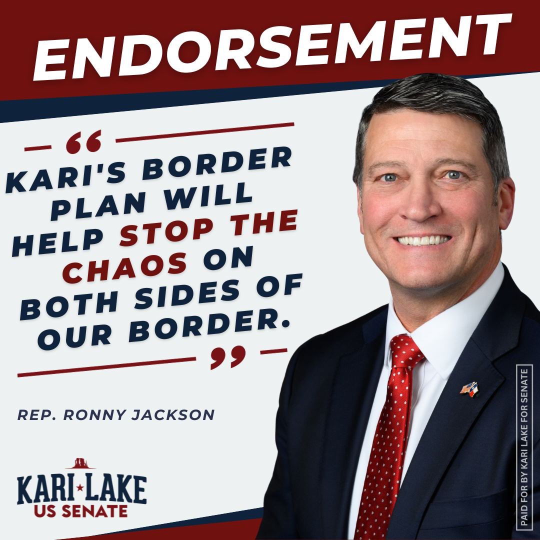 What a privilege to have the endorsement of Congressman @RonnyJacksonTX We both understand the importance of securing our border and keeping our communities safe. READ the full endorsement: karilake.com/endorsements/