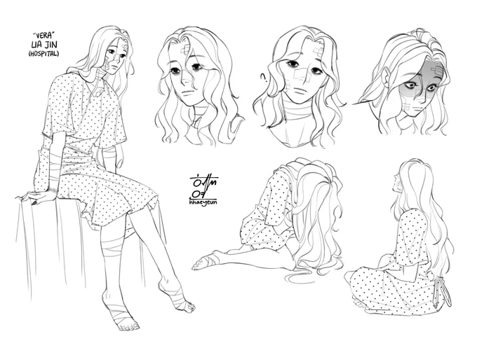 character reference sheets for my animatic project... i never post oc stuff here but meet my daughter 