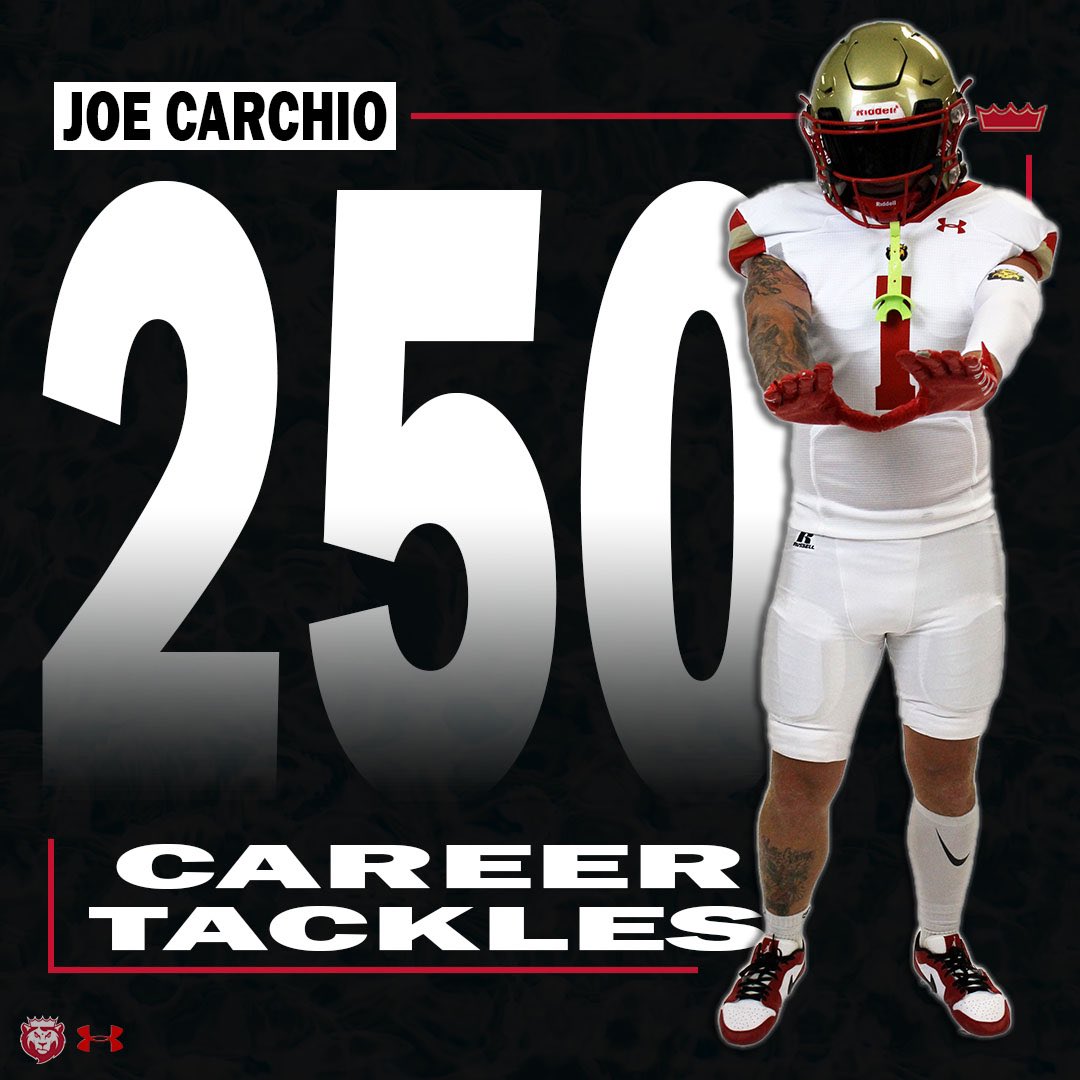 KingsMonarchs's tweet photo. FB | 🚨MILESTONE ALERT🚨

Congrats to @KingsCollegeFB’s Joe Carchio for reaching 250 career tackles with his eight today at Stevenson! Way to go!

#MonarchNation // #EarnTheCrown https://t.co/MINCB8yqZ1