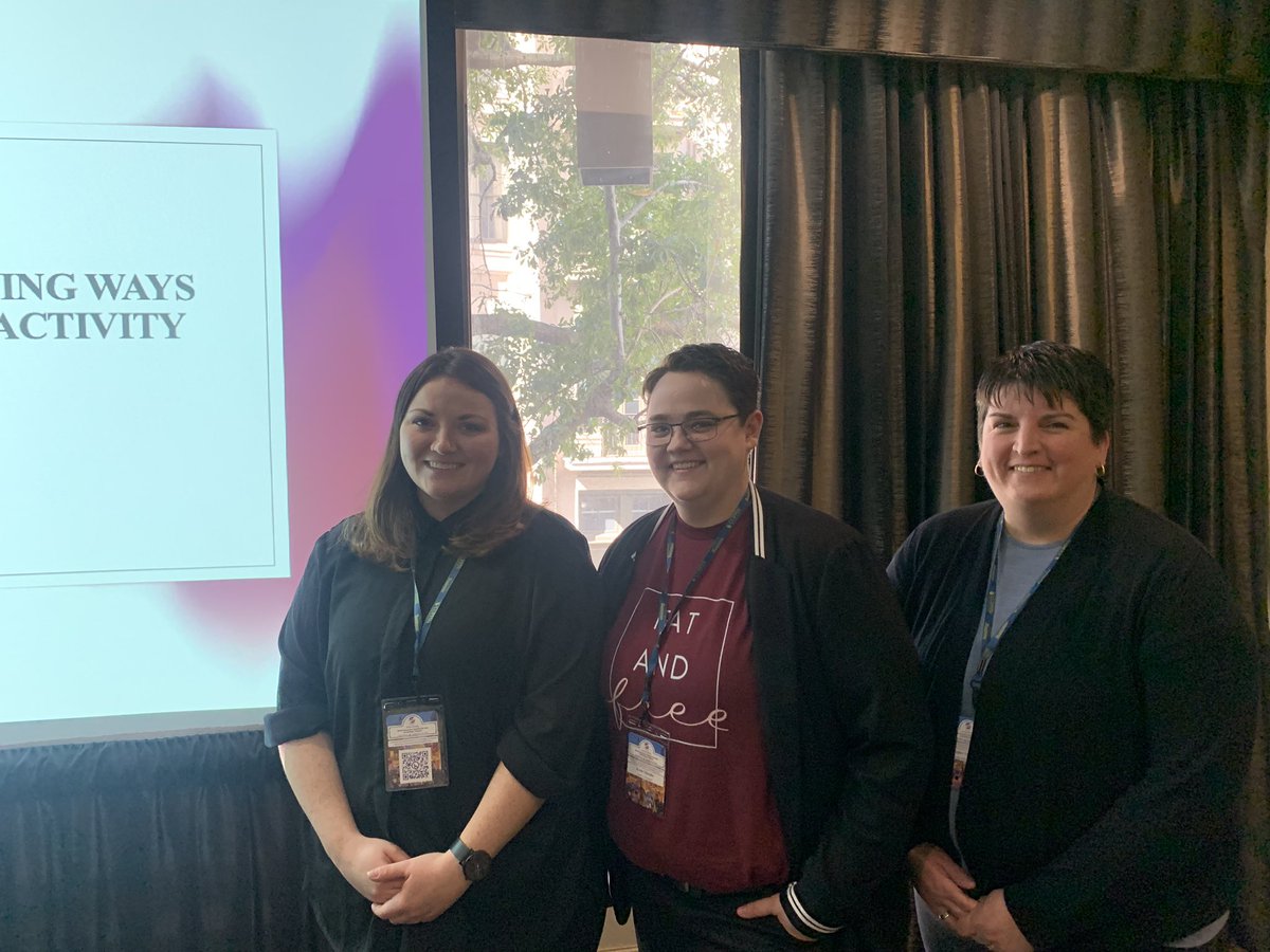 Greatful for these amazing people for presenting alongside me on the panel 
Fat Play: Rethinking Sporting Bodies and the Benefits of Movement <a href="/NASSSport/">NASSS</a> #NASSNOLA23. Great to bring a fat activist/ studies lens to sport/ Kin with you both! <a href="/layla_cameron/">Layla Cameron, PhD</a> &amp; Heather VanMullem!