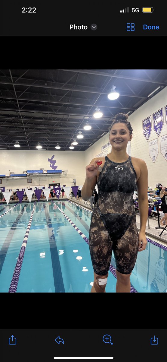Great race Vera!!!! 2nd place and best time in the 100 fly AND another event add to her state ticket!!  💪🏻 <a href="/RMHSMUSTANGS/">Rolling Meadows HS</a> <a href="/RMHSstampede/">STAMPEDE</a>
