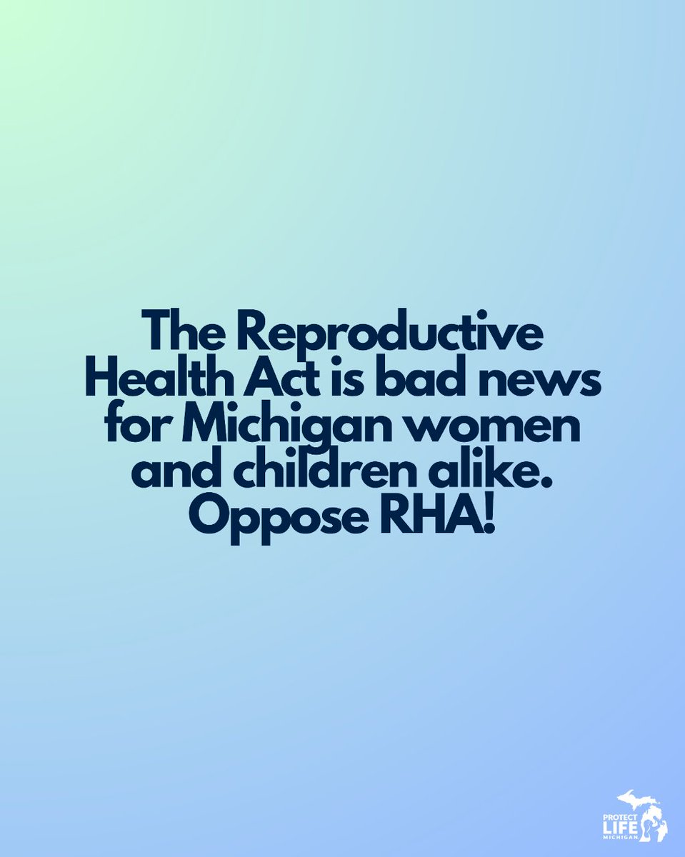 Breaking — on Wednesday, pro-abortion legislators passed the Reproductive Health Act in the Michigan House of Representatives. We must raise our voices in opposition to the remaining bills in this scaled-back version of the Reproductive Health Act. #ProtecttheUnborn