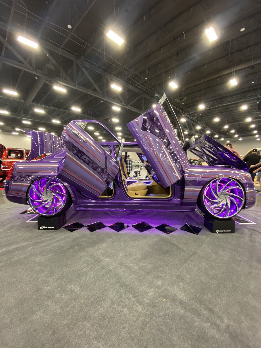 Check out Purple Sin 😈 

#sema #semashow #sema2023 #lasvegas #convention #semaeducation #builders #creators #entrepreneurs #network #industry #legends #trendsetters #carshow #miamicarcartel #lowrider #cholos 
#truckporn #slammed #lowlife #chevy #buick #lowriderconvention