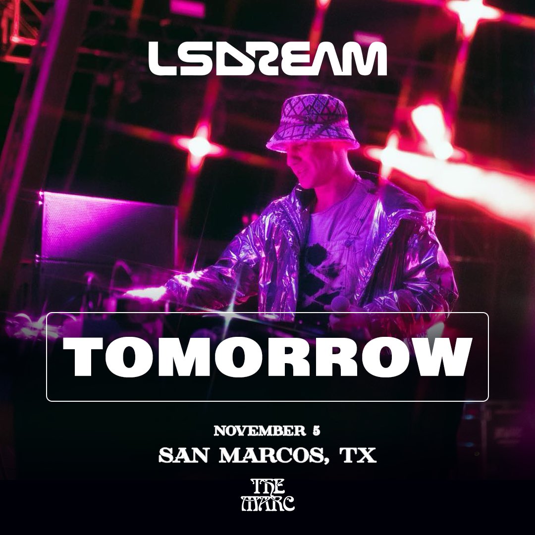 😭

✨TOMORROW✨

👽 <a href="/lsdream/">LSDREAM</a> 👽

The most intimate stop on the whole run 🥹

get ready for the 
————————
R.adical
A.udio
V.isual
E.xperience
————————
Do not miss the rare moment in time 🪐

Few tickets remain:  themarcsm.com