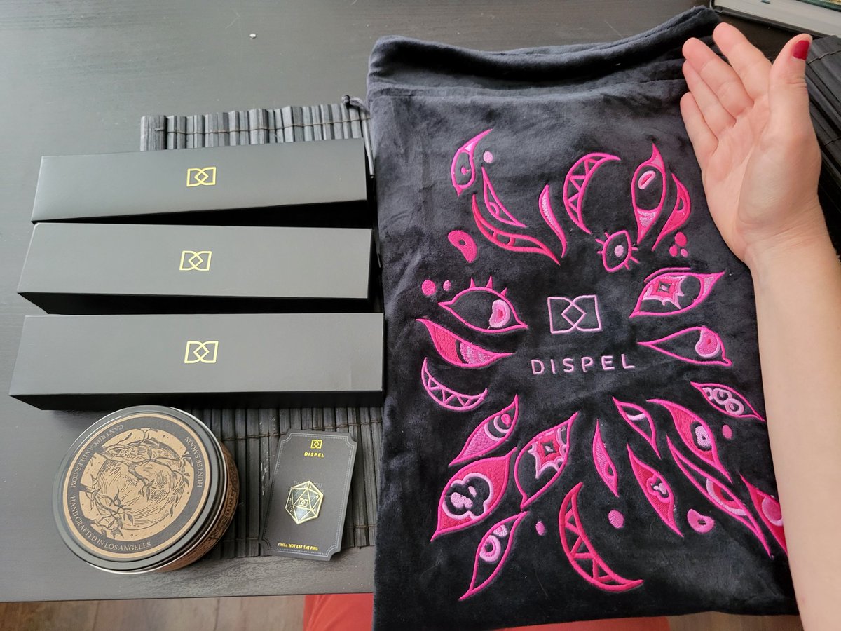 Got my <a href="/dispeldice/">DISPEL DICE</a> Halloween lucky bag!! I'd say for $130 bucks it was definitely worth the price. Did anyone else think the bag was going to be dice bag sized? Its huge!! 😂😂😂 I might make it into a pillow.