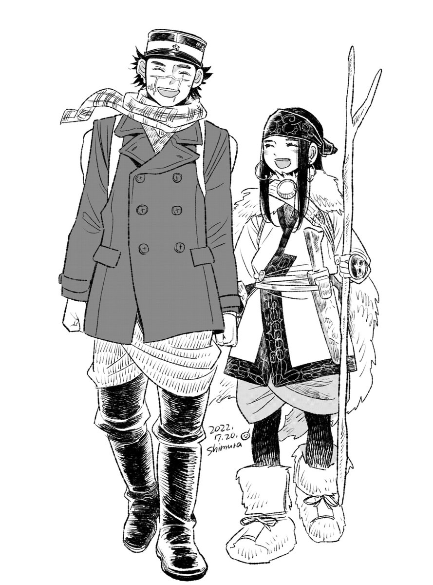 志村貴子 on X: 本日の再掲。 ゴールデンカムイより杉元とアシリパさん。 t.co2JCHAuien6  X