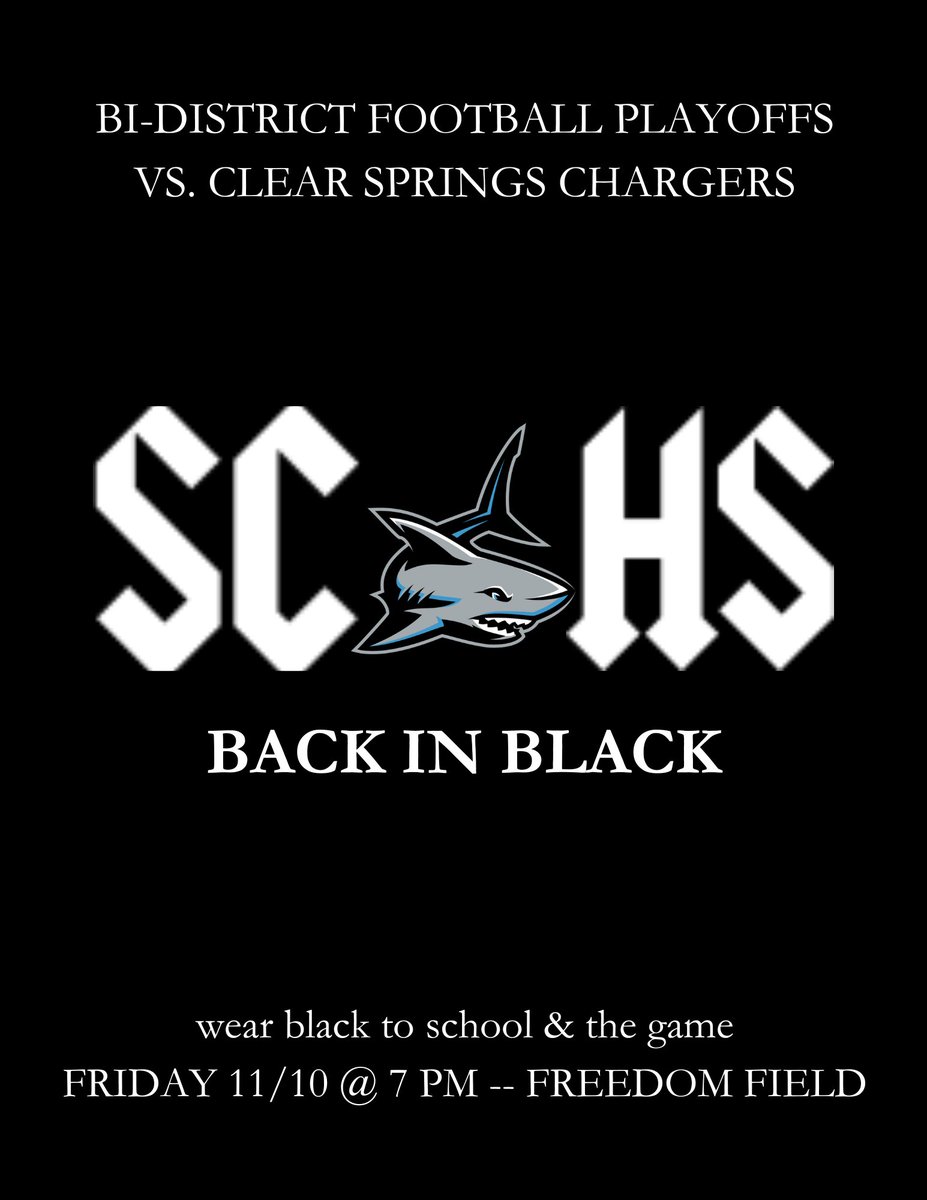 🦈 vs. 🐎 #finsupcreek #backinblack #playoffs