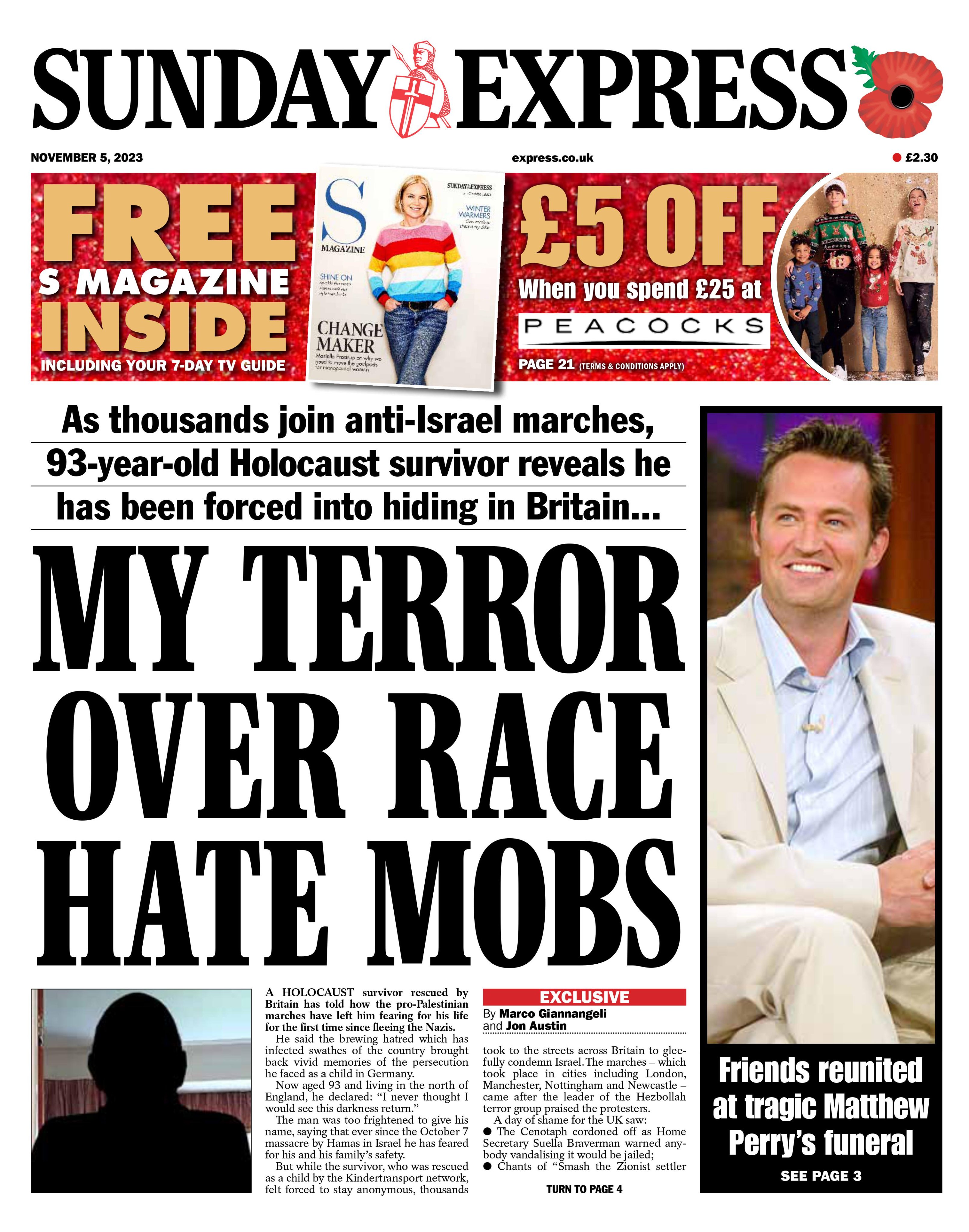 Front page: My terror over race hate mobs #tomorrowspapertoday