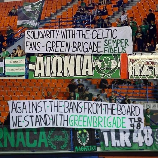 Awaydays23's tweet photo. PSG -OMONOIA - Raja Casablanca -Zamalek

All in support of Celtic's Green Brigade #COYIBG https://t.co/wxD825PdJj