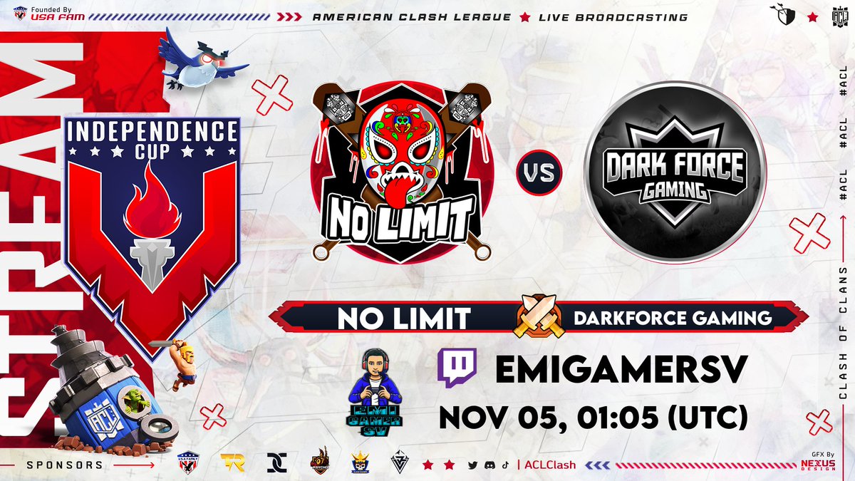 SABADITO!!!
Cerrando con los hispanos de
<a href="/NoLimit_coc/">NoLimit</a>

La cita es a las 7:05PM🇲🇽
Después un rato de party 😉
twitch.tv/emigamer_sv?sr…