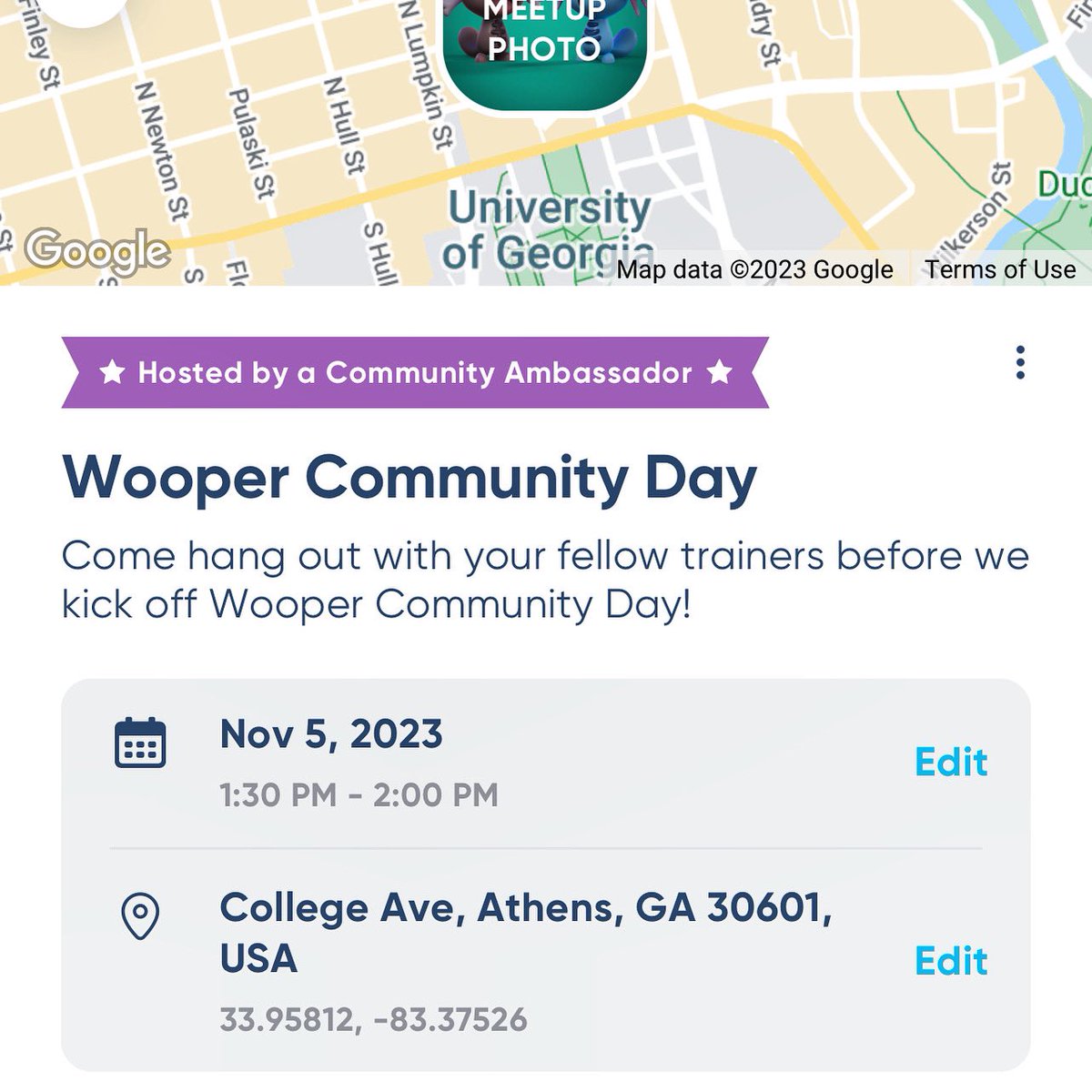 Community Ambassador Meet-Up: College Square - College Ave, Athens, GA 30601, 1:30 p.m. to 2 p.m. (near Starbucks in downtown, Athens)