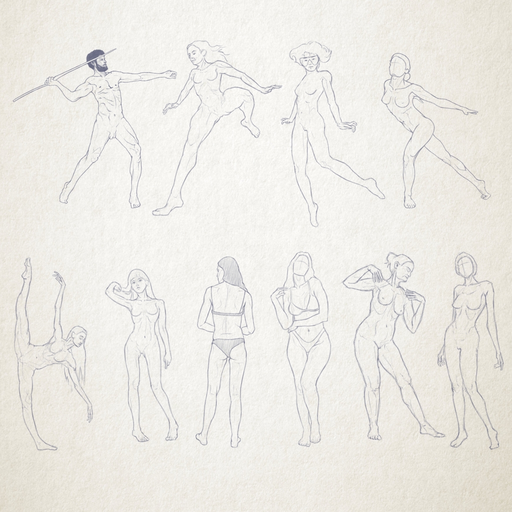 rushingpixel's tweet image. This month I did a bunch of gestures &amp;amp; entered #Demosplash with a funny sketch (check my other post) as #learntodrawin1year requested for October. Meanwhile, multiple ideas ended up unfinished mostly because my weak coloring skills. All done in #Krita