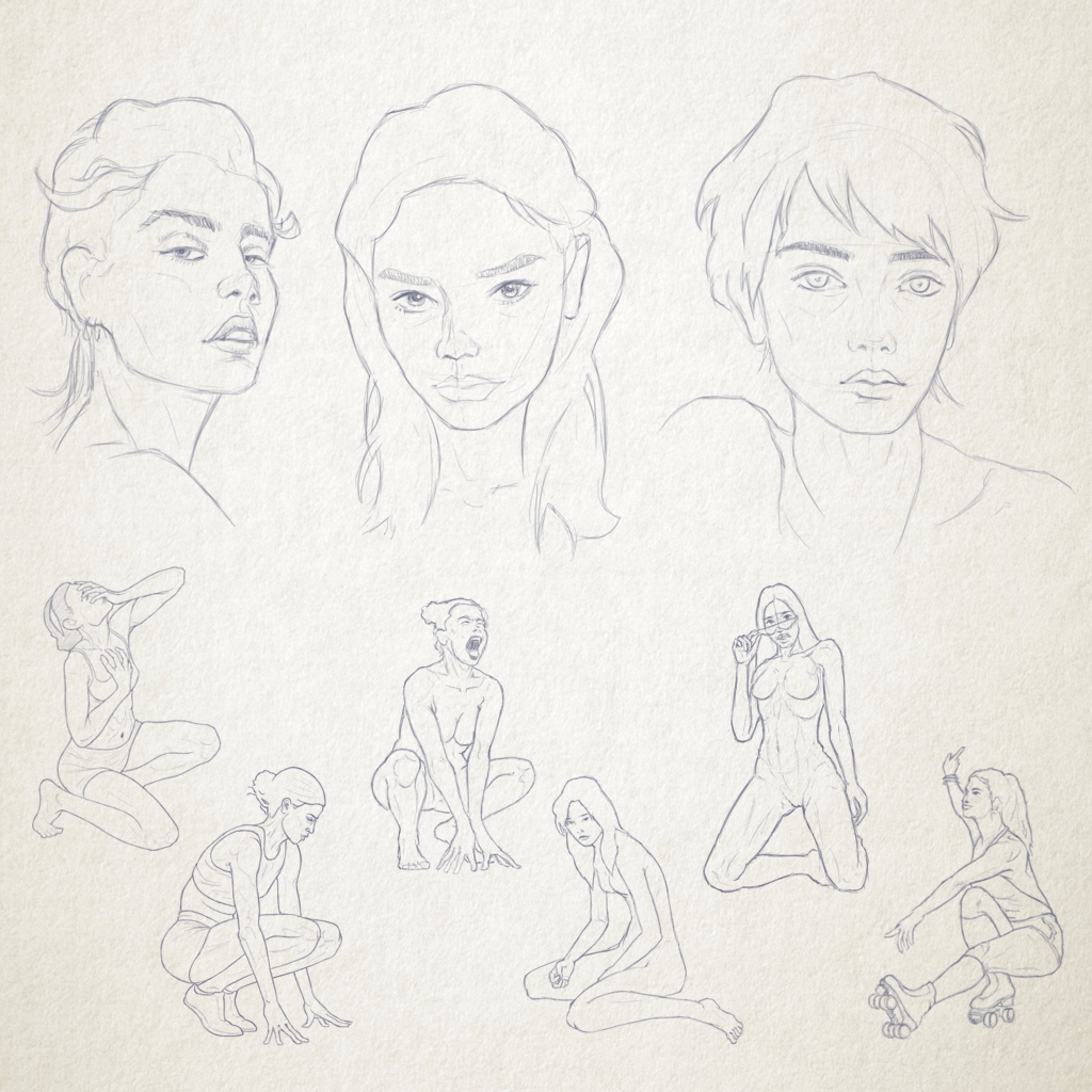 rushingpixel's tweet image. This month I did a bunch of gestures &amp;amp; entered #Demosplash with a funny sketch (check my other post) as #learntodrawin1year requested for October. Meanwhile, multiple ideas ended up unfinished mostly because my weak coloring skills. All done in #Krita