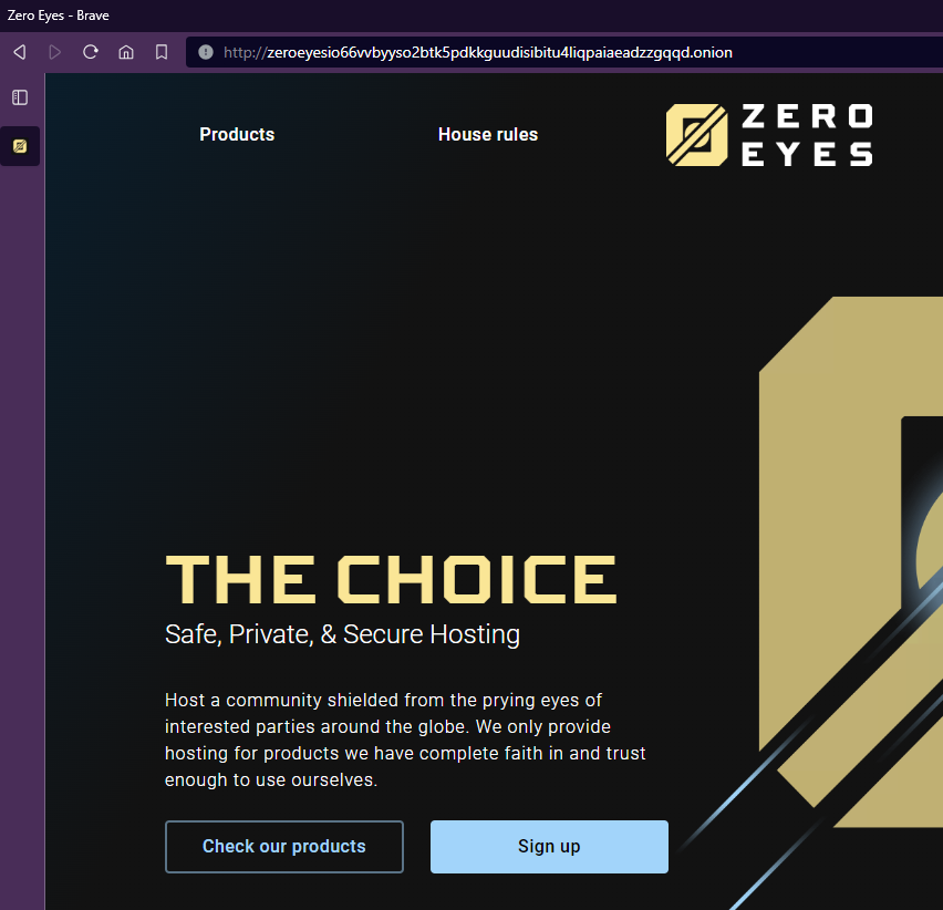 ZeroEyesHosting's tweet photo. TOR support for customers coming soon! https://t.co/aM7pQKGsx1