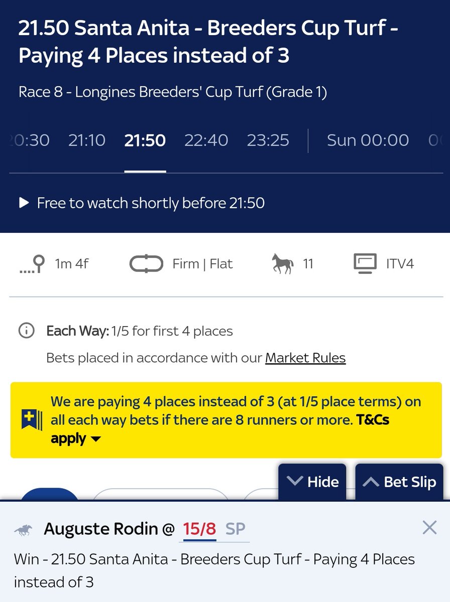 hudson7979's tweet photo. Horse Racing Free Tip 
BreedersCup
Santa Anita
Winner ✅✅✅✅
@GalacticBet
#BreedersCup 
#SantaAnita 
#americantips 
#HorseRacing 
#HorseRacingTips https://t.co/RZny8LpEEm