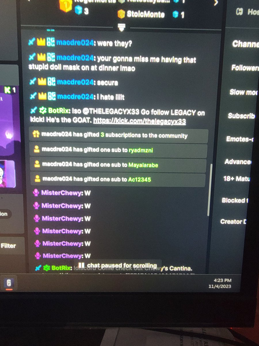 My boy <a href="/BurnettMckinsey/">macdre024</a>  is the goat! Thank you for the subs!!! <a href="/FollowersKick/">💚 KICK FOLLOWERS VIEWERS LIKES/VIEWS</a> <a href="/K1ckgrower/">Kick grower</a> @BoosterStreamer <a href="/SkylineGG_/">Skyline</a> <a href="/SpotemGang/">Spot'em Gang 👑</a>