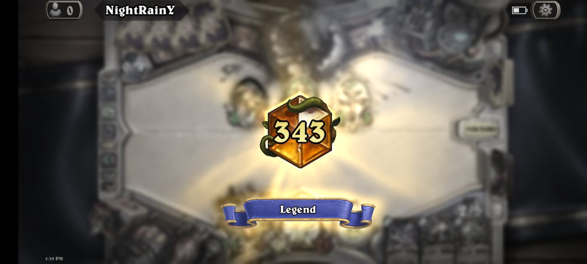 sage_hs's tweet photo. Wild legend with Kingsbane. My list cuts some common cards I see in favor of Swindle. Being able to consistently draw your tutors helps. 

Mic Drop is an awkward card in this deck imo. I play on mobile, so I have no idea on the win rate, but it feels powerful. https://t.co/g5UxEYLF87