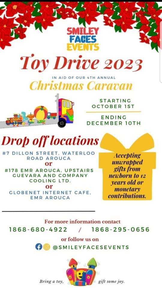 #SmileyFacesEvents is celebrating #10YearsOfGiving Back PLEASE SHARE OR DONATE 🎁🧑‍🎄 SHARE A TOY AND GIVE SOME JOY 😁 please like, share, re-post #support and #donate any way you can, thanks in advance 🎄🎅

#Christmas2023 #ToyDrive2023 #donatetoday #KIDSevent #GivingBack