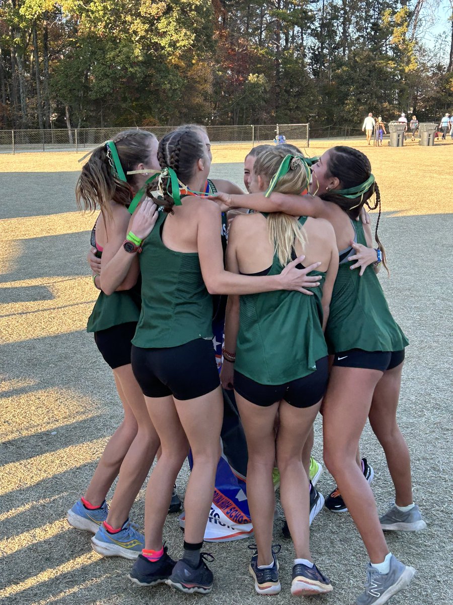 CoachTHolmes's tweet photo. Congrats to our Men’s &amp; Women’s XC team for an awesome day on the course! @XCtrack_cghsnc 2023 State Champs Lady Crusaders! https://t.co/1HasRLKNff