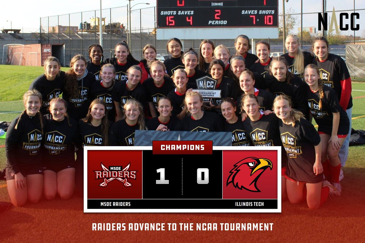 ⚽ @MSOEWsoc | CHAMPIONS

Congratulations to the Raiders as Maggie Thillman scores in the second overtime to win the NACC Championship! The Raiders have now received an automatic berth to the NCAA Tournament next weekend!!

#TheRaiderWay #d3soccer