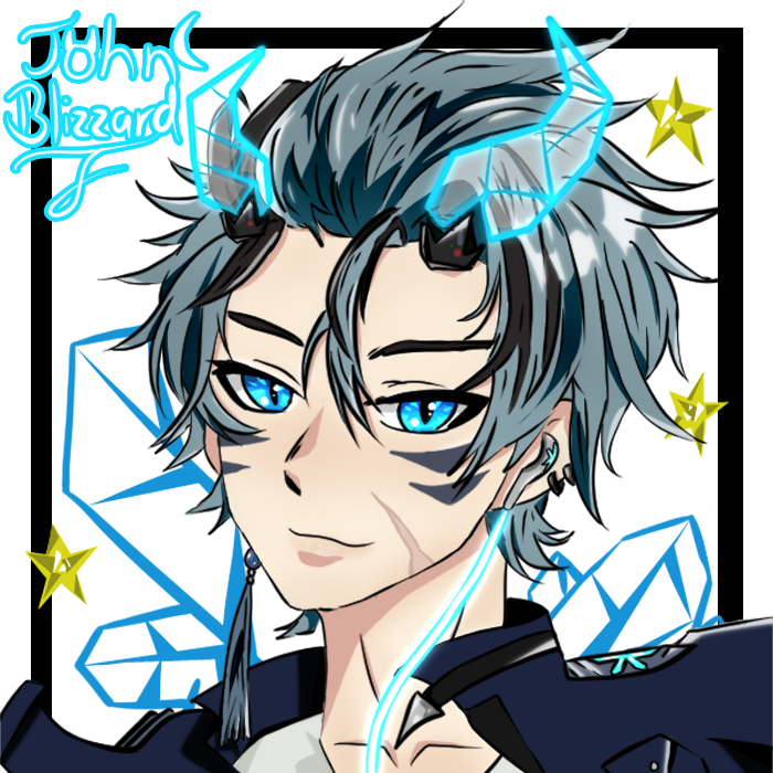 John_BlizzardVT's tweet photo. Finally upgraded from out Picrew pfp!~
Honestly I've been busy with art stuff so I thought might as well create our own pfp :3
Ngl didn't know what to do with the background so just went with something simple, like a calling card ig xD
#John_BlizzardVT #Frostbitez❄️ #vtuber #art https://t.co/5SyyZ0ByGP