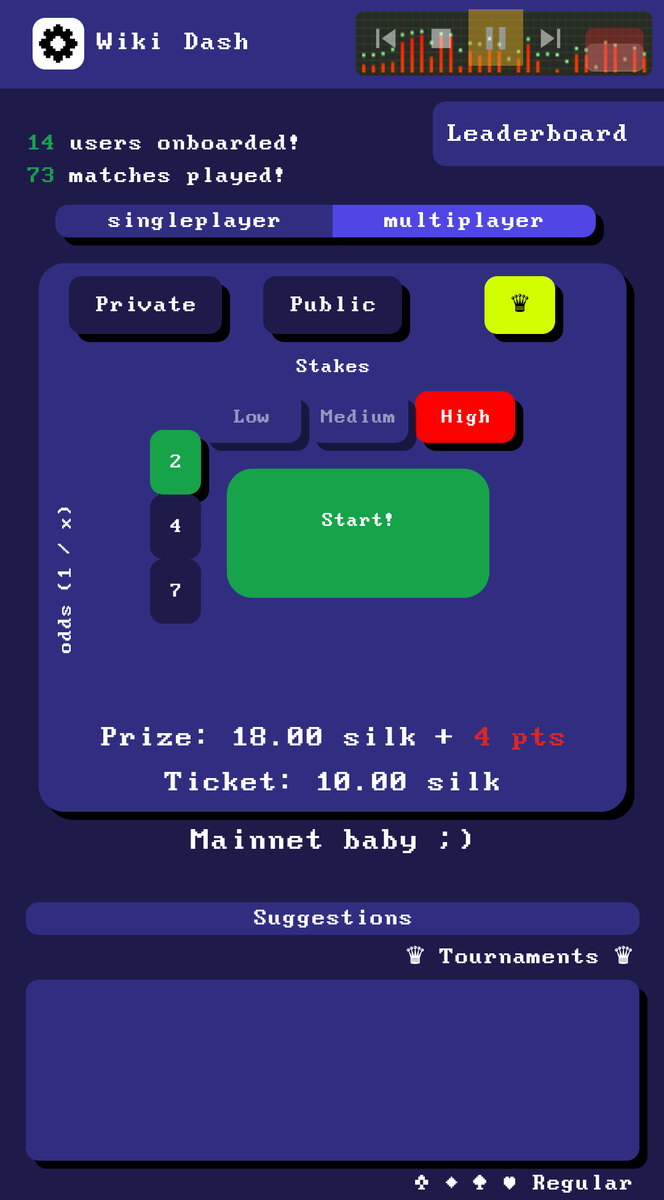 AART_BlackJack's tweet photo. Black Jack now supports SNIP20 tokens #SSCRT and #SILK, adding an extra layer of privacy to your winnings.
From next Friday @ 6pm UTC, we will restart our regular game nights. Join our discord (bio) and play with us to socialise, learn to play and compete for top cash prizes! https://t.co/M26KjRoMUa