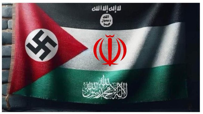 AmercanSol1788's tweet photo. The snake's head is in Iran.

#IraniansStandWithIsrael 
#HamasisISIS
#HamasTerrorists https://t.co/892iTqH2MJ