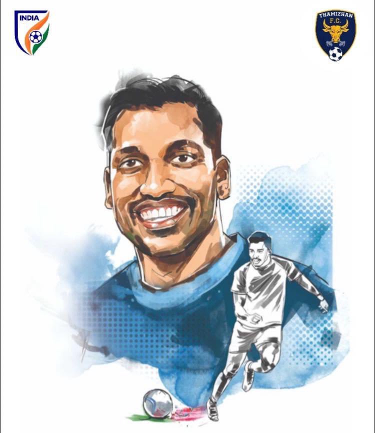 thamizhan_fc's tweet photo. We wish our Thamizhan Star @nandha_sss to @indianfootball men’s Senior Team Squad for FIFA WORLD CUP 2026 QUALIFIERS &amp; AFC ASIAN CUP 2027 https://t.co/O6JhDeJKEQ