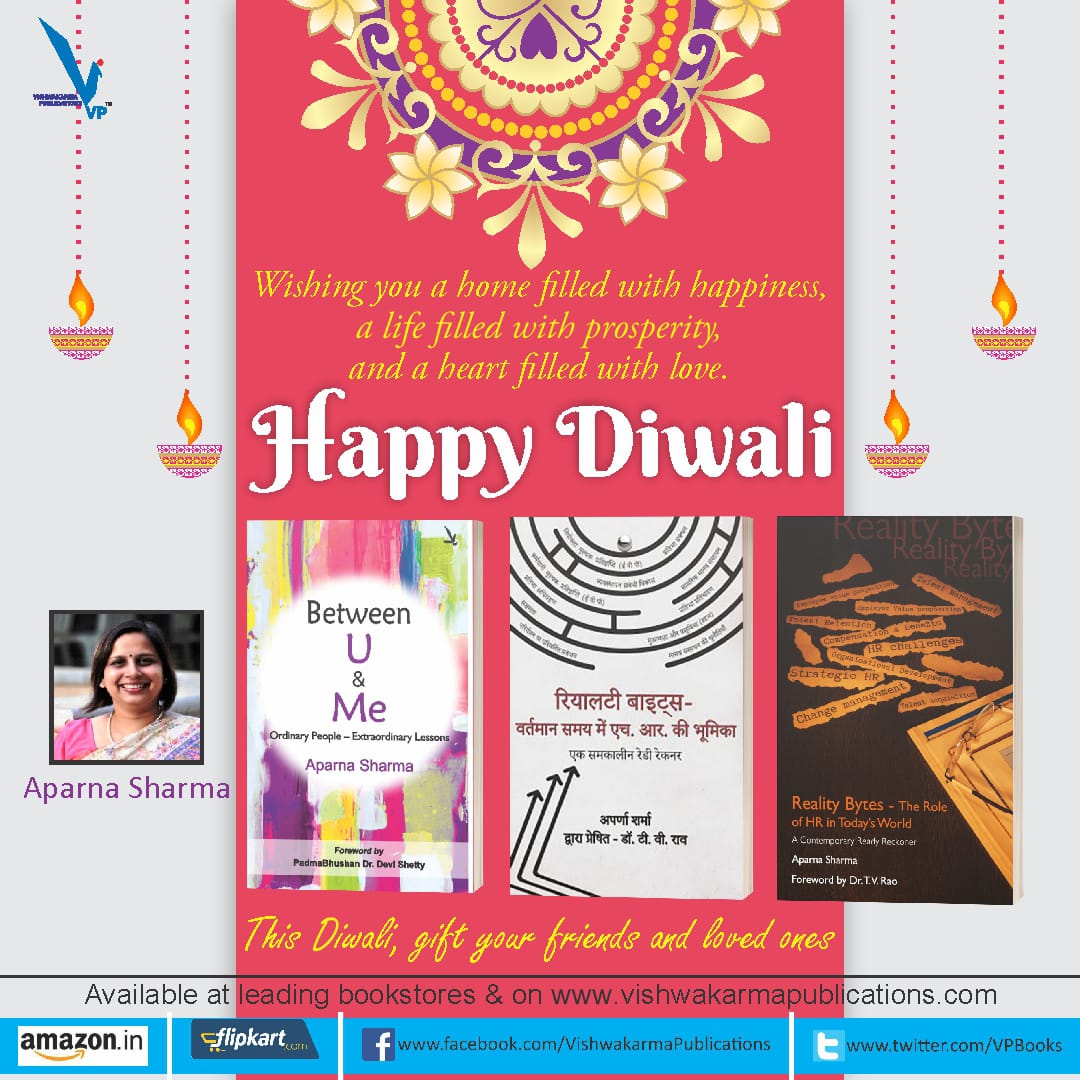 “DIWALI 2023 is just around the corner” ---An occasion to celebrate victory over defeat, light over darkness, awareness over ignorance, an occasion to celebrate life! A perfect gift for your family & friends, Aparna Sharma’s Book for this DIWALI 2023