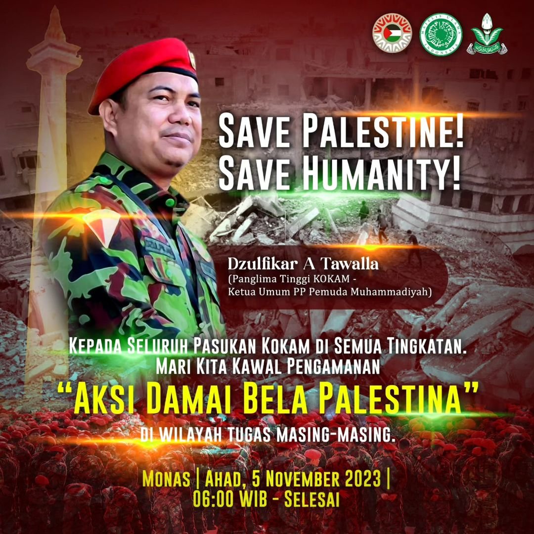 bukupembaharu's tweet photo. Totalitas @muhammadiyah aksi bela Palestina 🇦🇪

Tidak hanya menyalurkan dana Miliaran, lewat Ortomnya juga membuat intruksi aksi bela Palestina hari ini di Monas.

Aksi kader Muhammadiyah dan galang dana di berbagai daerah juga dilakukan. 

#IndonesiaBelaPalestina
#FreePalestine https://t.co/l2MpMJU8zQ