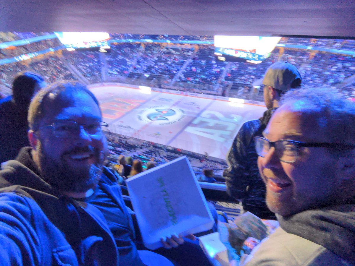 JasonJohnson's tweet photo. @SeattleKraken #SeattleKraken first Kraken game, let's gooo! https://t.co/wyAbL0sPX5