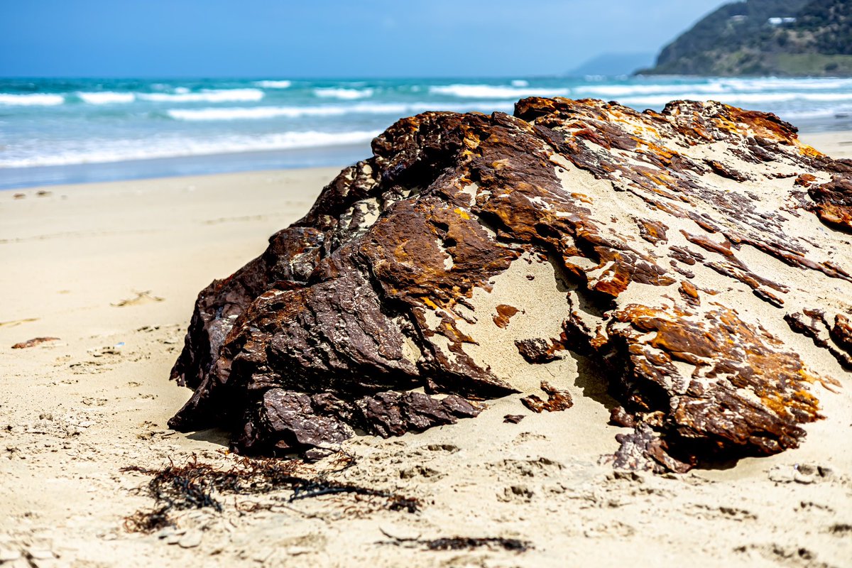 I found a rock on a beach. #photography #beach #rock #coastline #greatoceanroad #australia #Coast #Nature #Ocean