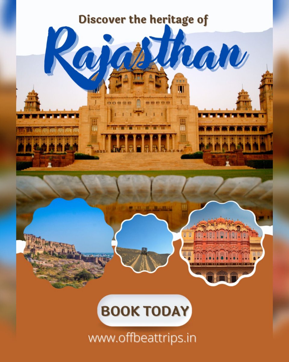 offbeat_trips's tweet photo. Discover the #Heritage of #Rajasthan with #OffbeatTrips 
@offbeattrips.in 
#TravelGoals #IncredibleIndia #DelhiAirQuality #DelhiPollution #Desert https://t.co/WteTKgz4iH