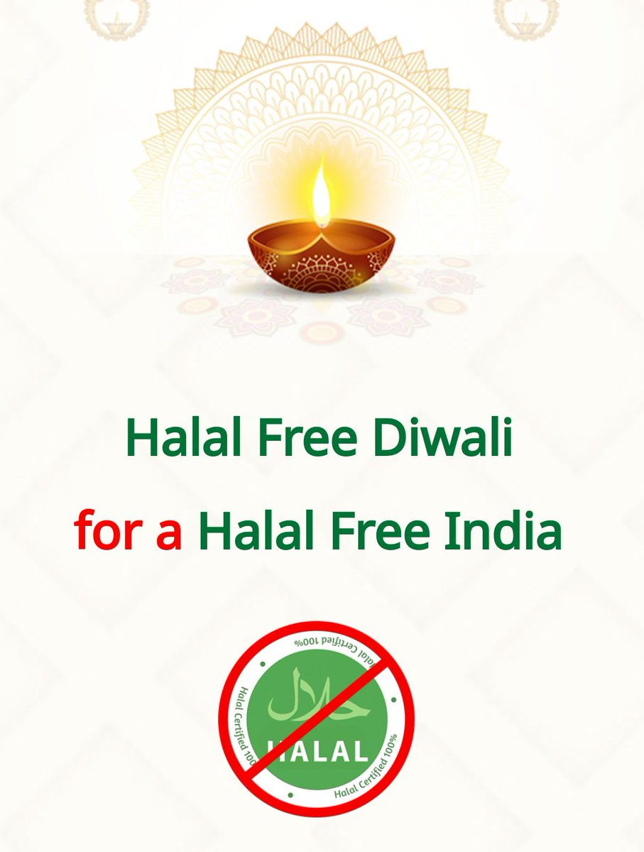 🚩Wake up Hindus 🚩
 Hello Hindu brothers &amp; sisters.
🚩Now let's celebrate not only Diwali but every day &amp; every festival Halal-free. Let us buy from our brothers. Let's make India Halal free.
 #Halal_Free_Diwali

<a href="/Ramesh_hjs/">🚩 Ramesh Shinde 🇮🇳</a>
<a href="/punarutthana/">भारत पुनरुत्थान - श्रीराम श्रीकृष्ण #शिवशक्ती</a>
<a href="/VertigoWarrior/">Vertigo_Warrior</a>
<a href="/IPrabhakarSP/">Prabhakar Singh Parihar प्रभाकर सिँह परिहार</a>