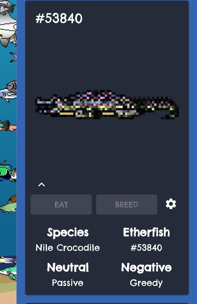 Caught this greedy guy tonight. Join me in @EtherFishing on etherfishing.com and catch your own NFT fishes and other water dwelling creatures for free! Use my referral link: etherfishing.com/user/create-ac… #etherfishing #etherium #NFTs #fishing #NFT