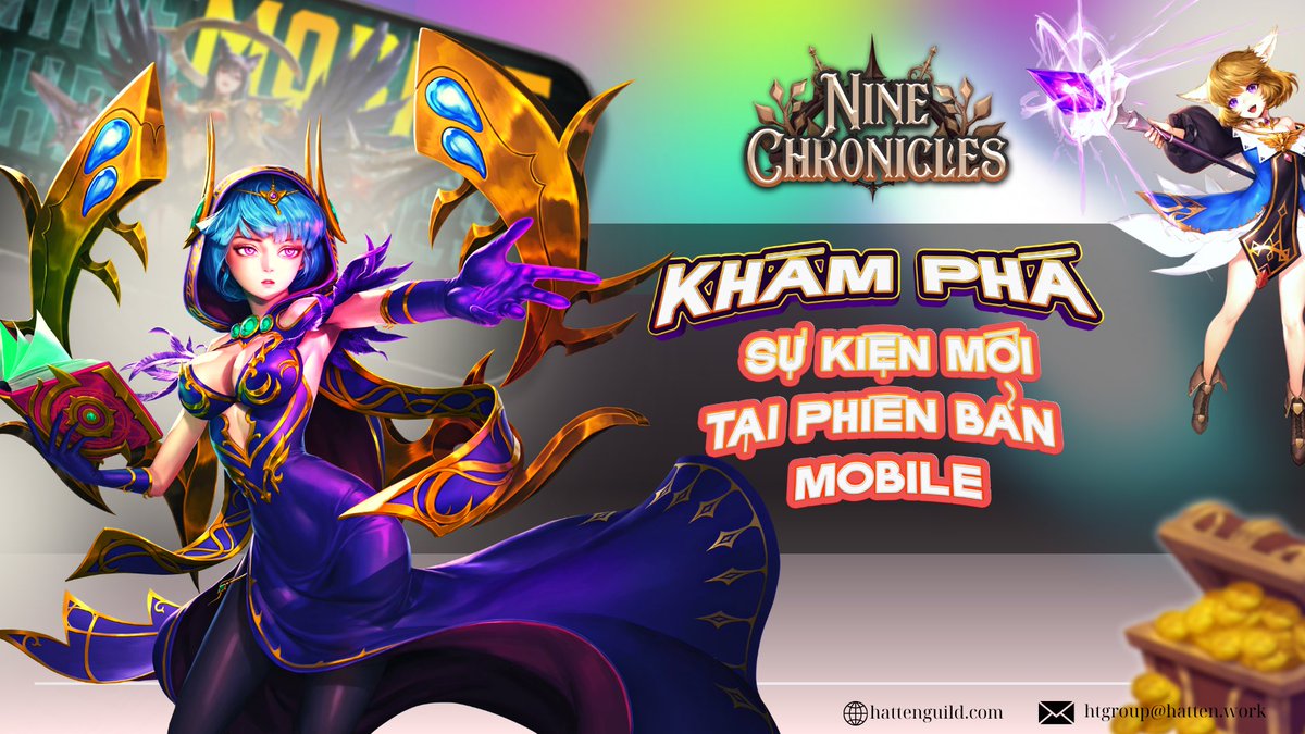 hattengroup's tweet photo. EXPLORE NEW EVENTS IN THE MOBILE VERSION OF NINE CHRONICLES WITH HATTEN ๐ฅ
Nine Chronicles, an open-source RPG world, connects players through blockchain. Every action and item is stored on the blockchain.
#HattenGroup #NineChronicles #Event #GachaWorkshopEvent #MobileRelease https://t.co/Yahul8tyMK