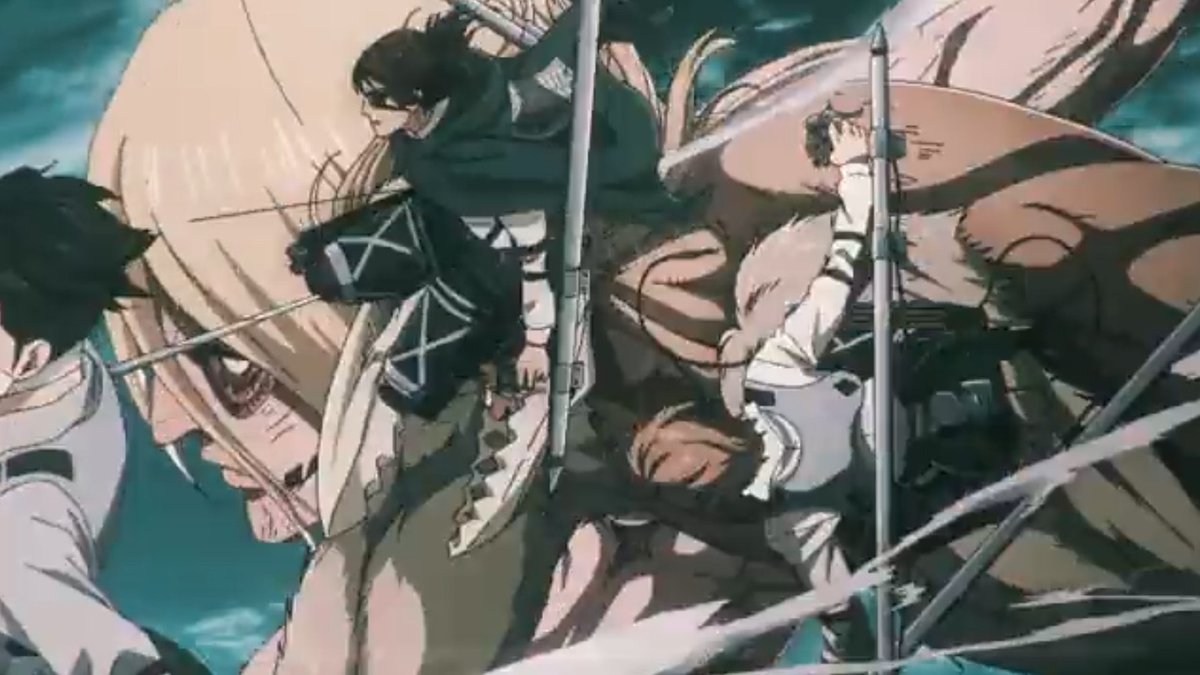 kyuujuuhachi's tweet photo. LEVI AND HANJI FRAMES IN THE FINAL OPENING https://t.co/HayO41yXBY