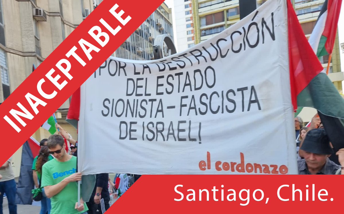 Las expresiones antisemitas de hoy en la Marcha por Palestina son inaceptables.
Reunirse a pedir por los derechos de Pueblo Palestino es totalmente legítimo, sin embargo, llamados como "Muerte a Israel, a la mierda los judíos", estrellas de David cruzada de la palabra "asesinos"