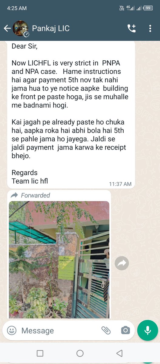 After sending me recall notice <a href="/LIC_HFL/">LIC Housing Finance Limited</a> representative mr +91 79828 52171  is sending me threatening messages, <a href="/PMOIndia/">PMO India</a> <a href="/nsitharaman/">Nirmala Sitharaman</a> <a href="/RBIsays/">RBI Says</a> <a href="/nikkhhiljethwa/">Nikkhhil Jethwa</a> <a href="/LCAI_Support/">Loan Consumers Association</a> is there anyone who can tell me of this is as per law...
