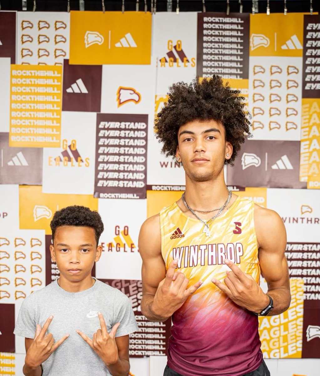 After my recent ⭕fficial visit to <a href="/winthropu/">Winthrop University</a> | <a href="/WUEagles/">Winthrop Athletics</a> | <a href="/WinthropTrackXC/">Winthrop Track & Field/XC</a> with my fam.. I am blessed 🙏🏽 2 say I have recvd my 1st official D1 track &amp; field ⭕ffer!! 🦅. Thank you to Coach Jeremy and the whole staff. <a href="/Recruit_ELHS/">RecruitEastLincoln</a> <a href="/athleticselhs/">@athleticsELHS</a> <a href="/eastlincolnfb/">David Lubowicz</a> <a href="/TorchRecruiting/">Torch College Recruiting</a>