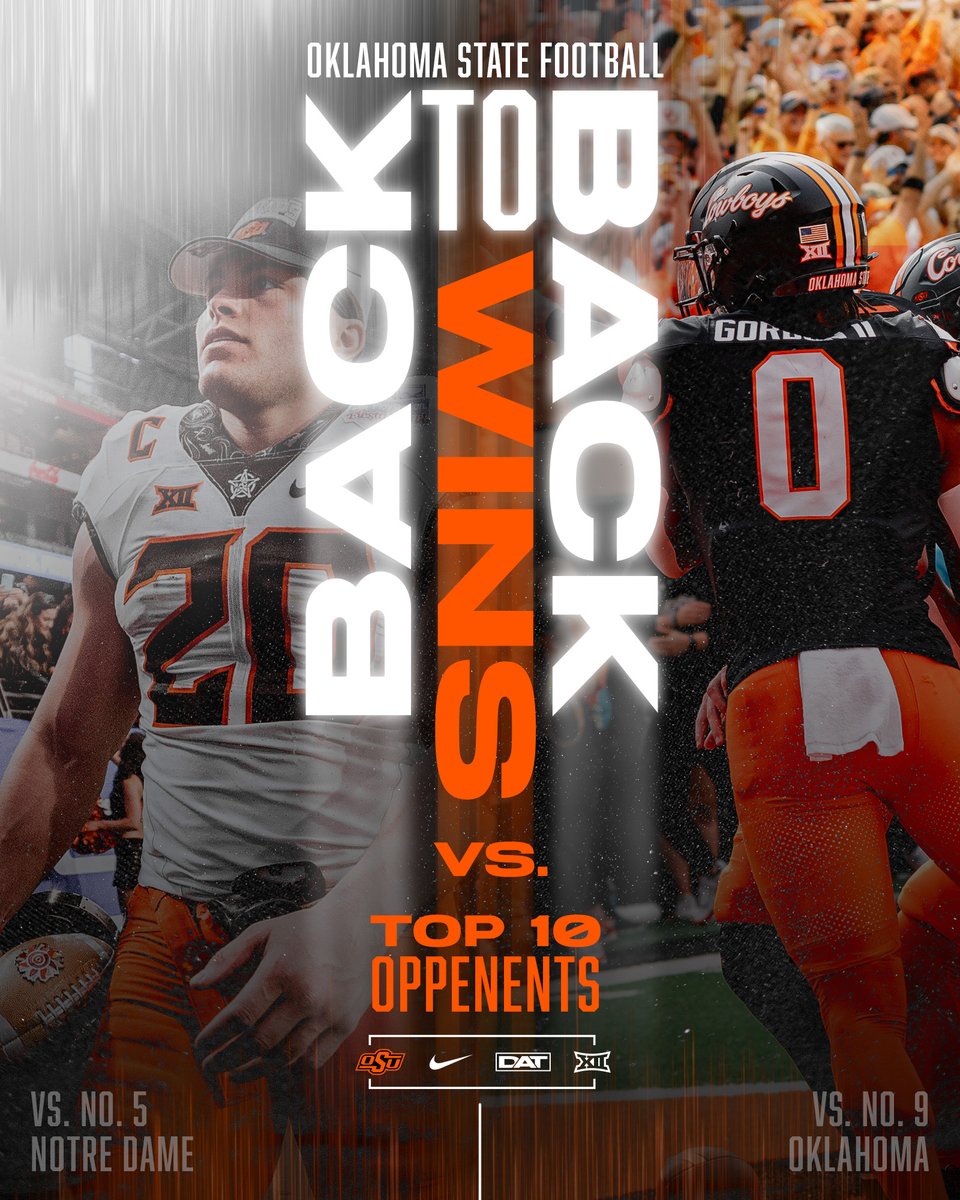 CowboyFB's tweet photo. Getting it done against the top schools in the country 😤

#GoPokes | #DAT https://t.co/QQ2xo0Flnw